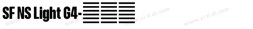 SF NS Light G4字体转换